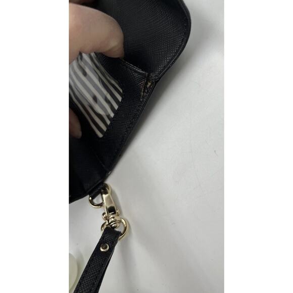 Kate Spade New York Saffiano Wristlet For Devices up to 5.7" Black Wallet Clutch - Picture 13 of 14